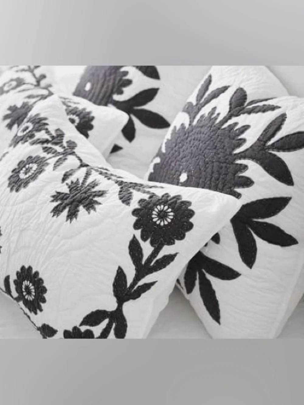 Pottery Barn charcoal quilted LILO Pillow Sham (set of two)